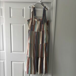 Striped Multicolor Sleeveless Dress